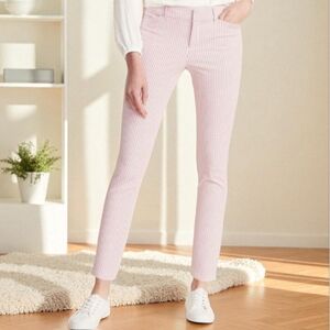 NWOT Old Navy Striped Pink & White Mid-rise Pixie Ankle Pants